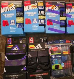 Hanes & Adidas boys boxer briefs 5 & 4 packs