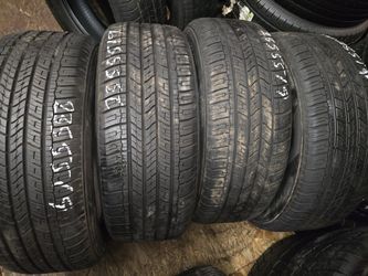 4 Tires 235.55.19 Phantom 90 % Tread Dot 4522