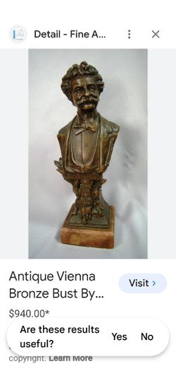 Antique Vienna 1899th Famous  Austrian Artist  Bronze Statue 