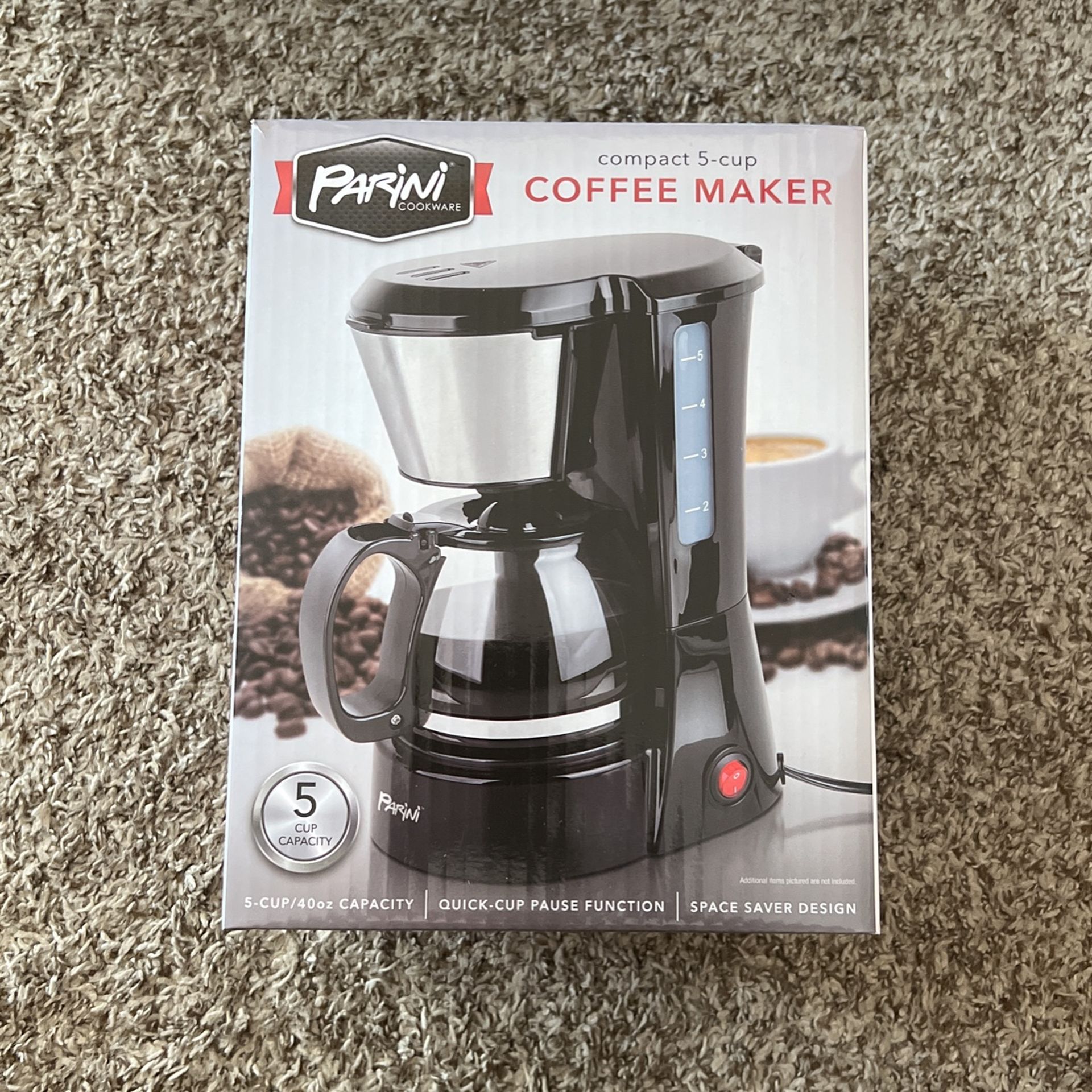 Compact 5 Cup Coffee Maker