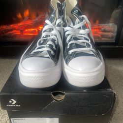 Converse  Chuck Taylor All Star Move Hi Black (Women’s) Size 8 PRE OWNED