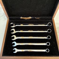 Snap-On Collectors Wrench Series 5pc SAE (7/16"-11/16") 24KT Gold Engraved