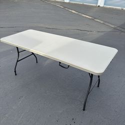 Heavy Duty 6’ Folding Table “Sudden Solutions” w/ attached carrying handle/strap