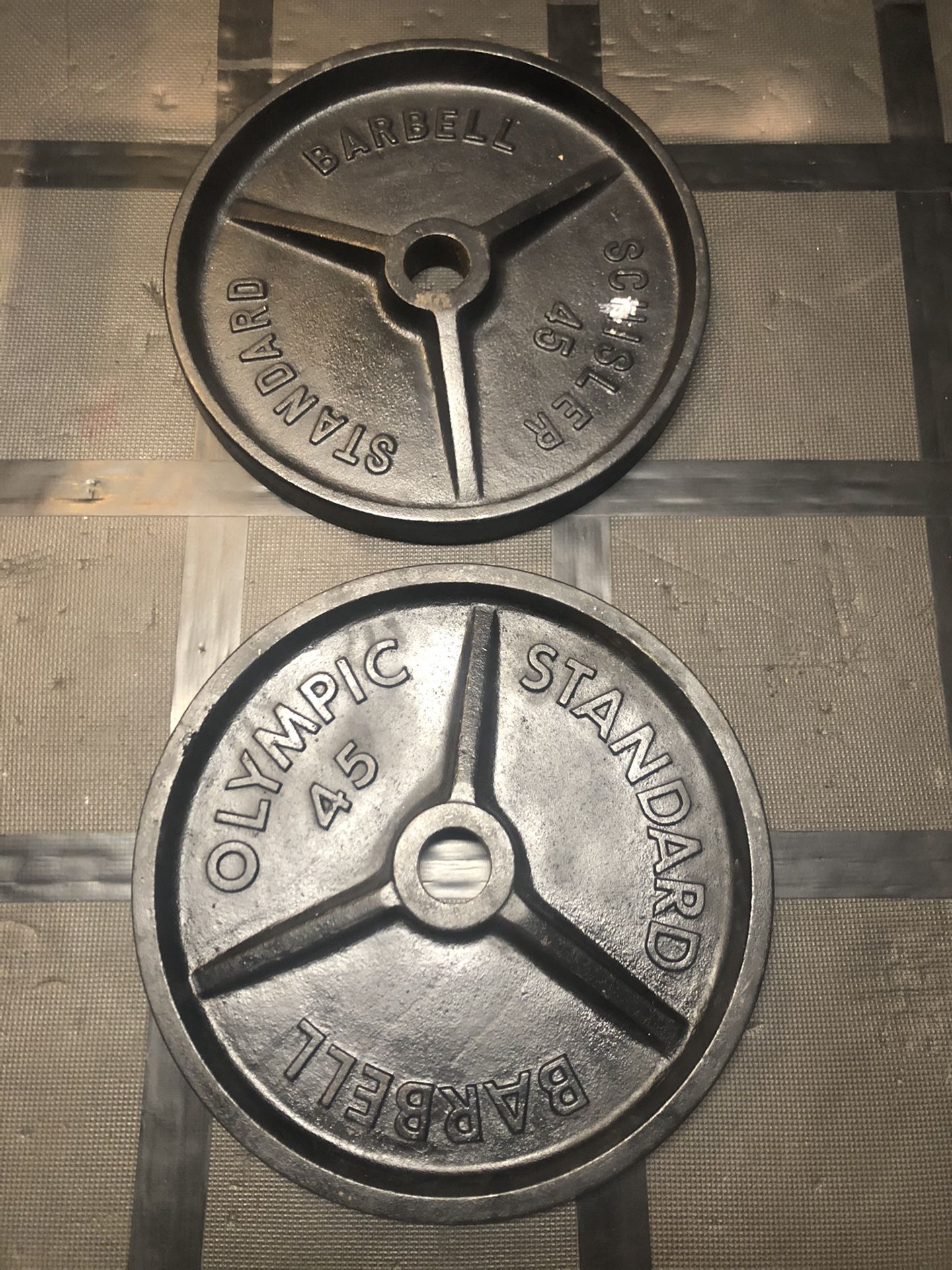 Pair of 45lb standard Olympic weight plates