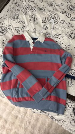 Polo Ralph Lauren Striped Rugby Sweatshirt – Red & Blue