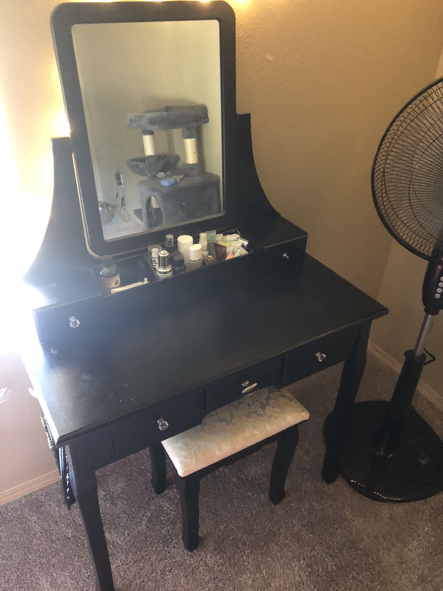 Modest Black Vanity