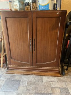 Brown Wooden Entertainment Center