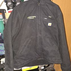 Carhartt Sherpa Lined Washed Duck Hooded Jacket Men’s XLarge  104392-BLK