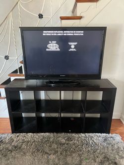 Dynex Flat Screen TV and Cube TV Stand