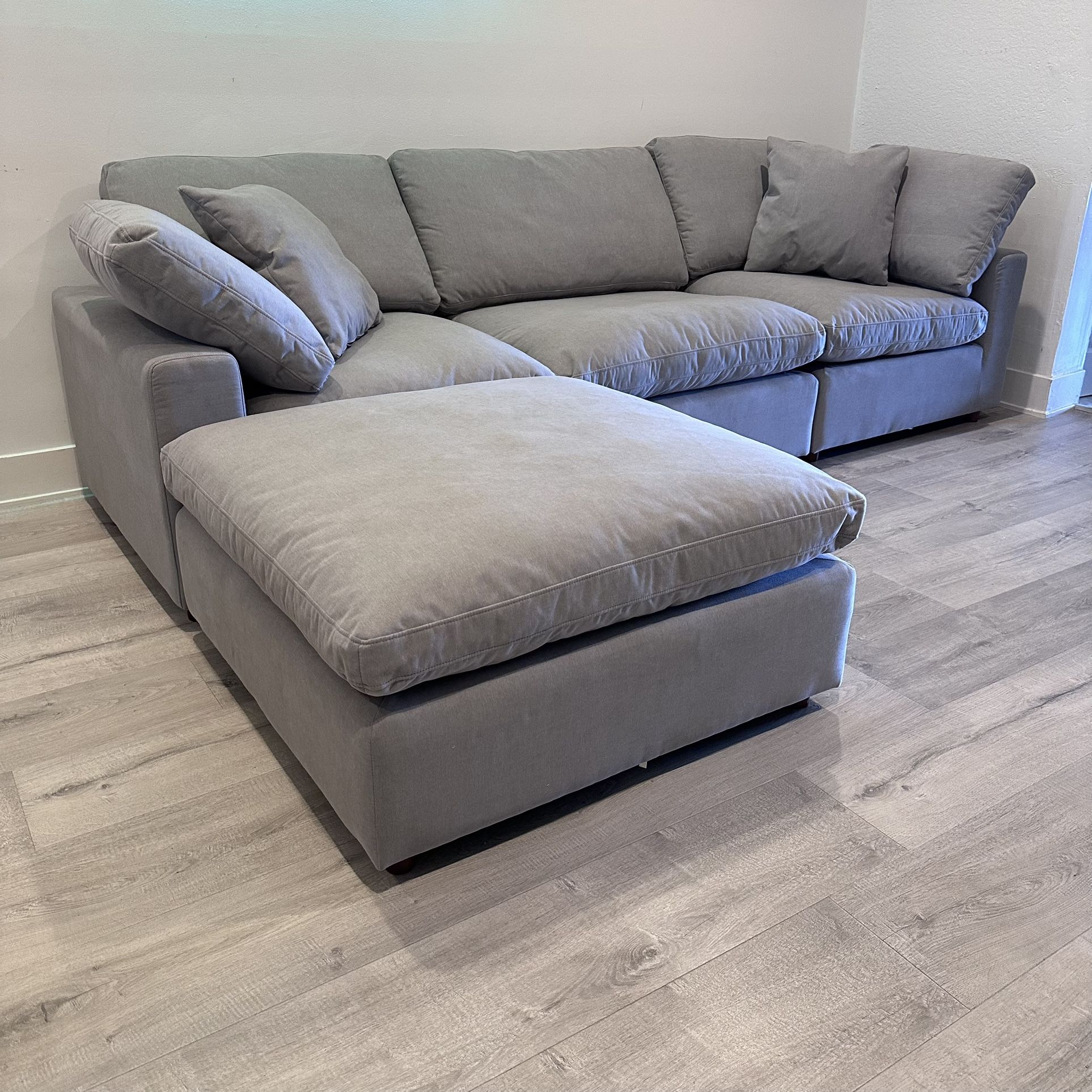 New Grey Sofa Cloud Couch Sectional