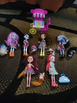 Enchantimals Dolls W/Pets Etc. Lot!