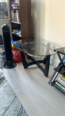 Glass coffee table