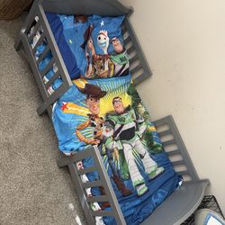 Convertible Grey Toddler Bed