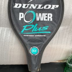 NEW Dunlap power plus oversize, widebody, aluminum construction tennis racket. 