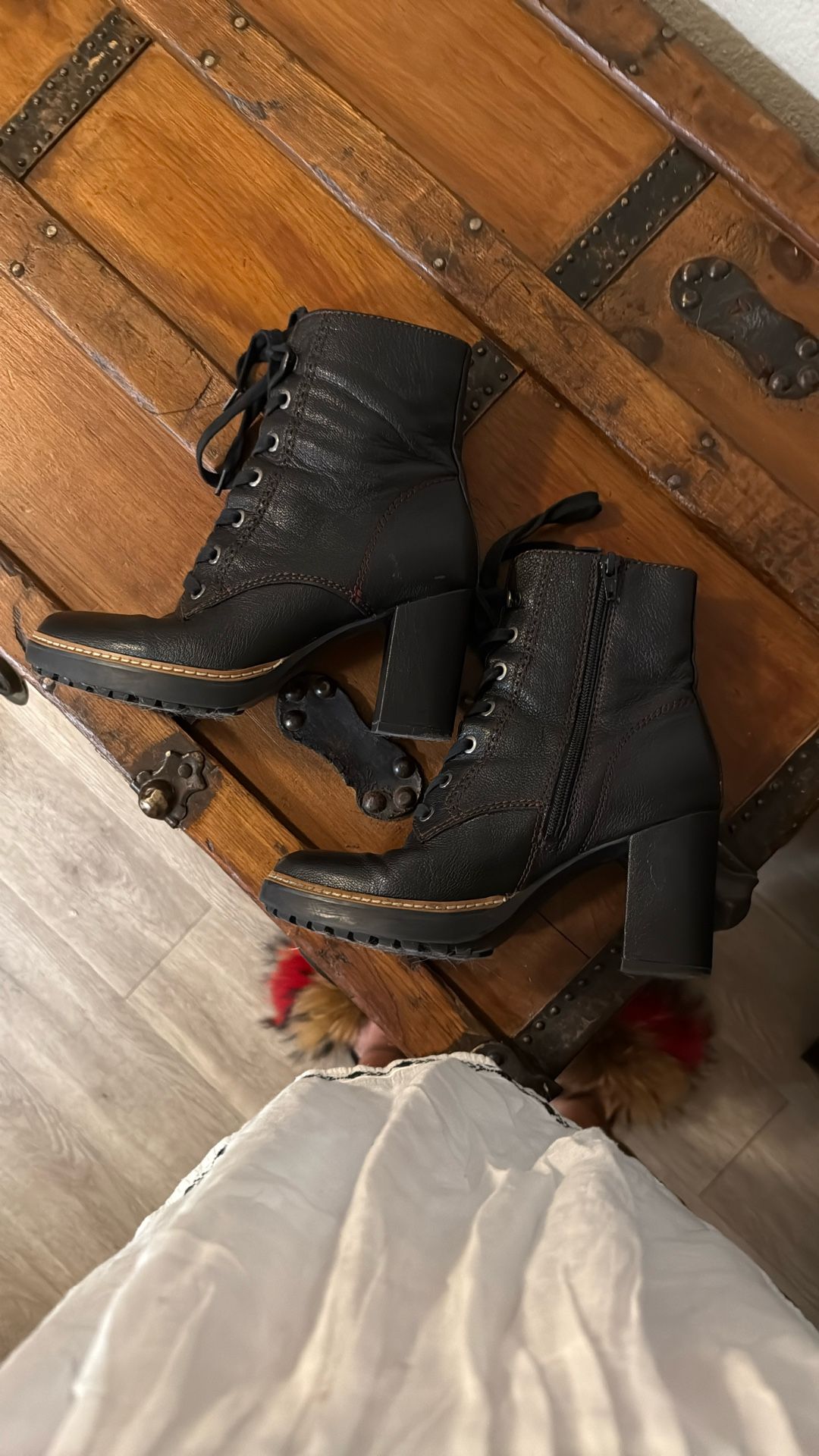 Black Leather Booties