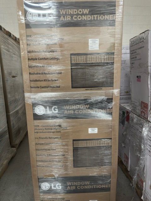 14000btu Windows Ac Dual Inverter By LG SMART WiFi. Over 1000 Square Footage Coverage. Complete Set New