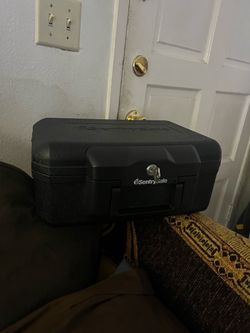YOUR SMALL FIRE CHEST WITH CARRYING HANDLE, 6.1 IN X 14.3 IN X 11.2 IN MODEL 1200 sentry Mini Safe