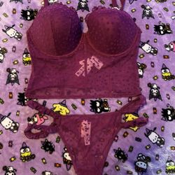 PINK bralette & panties