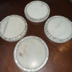 Brand New Marble Rhinestone Coasters 
