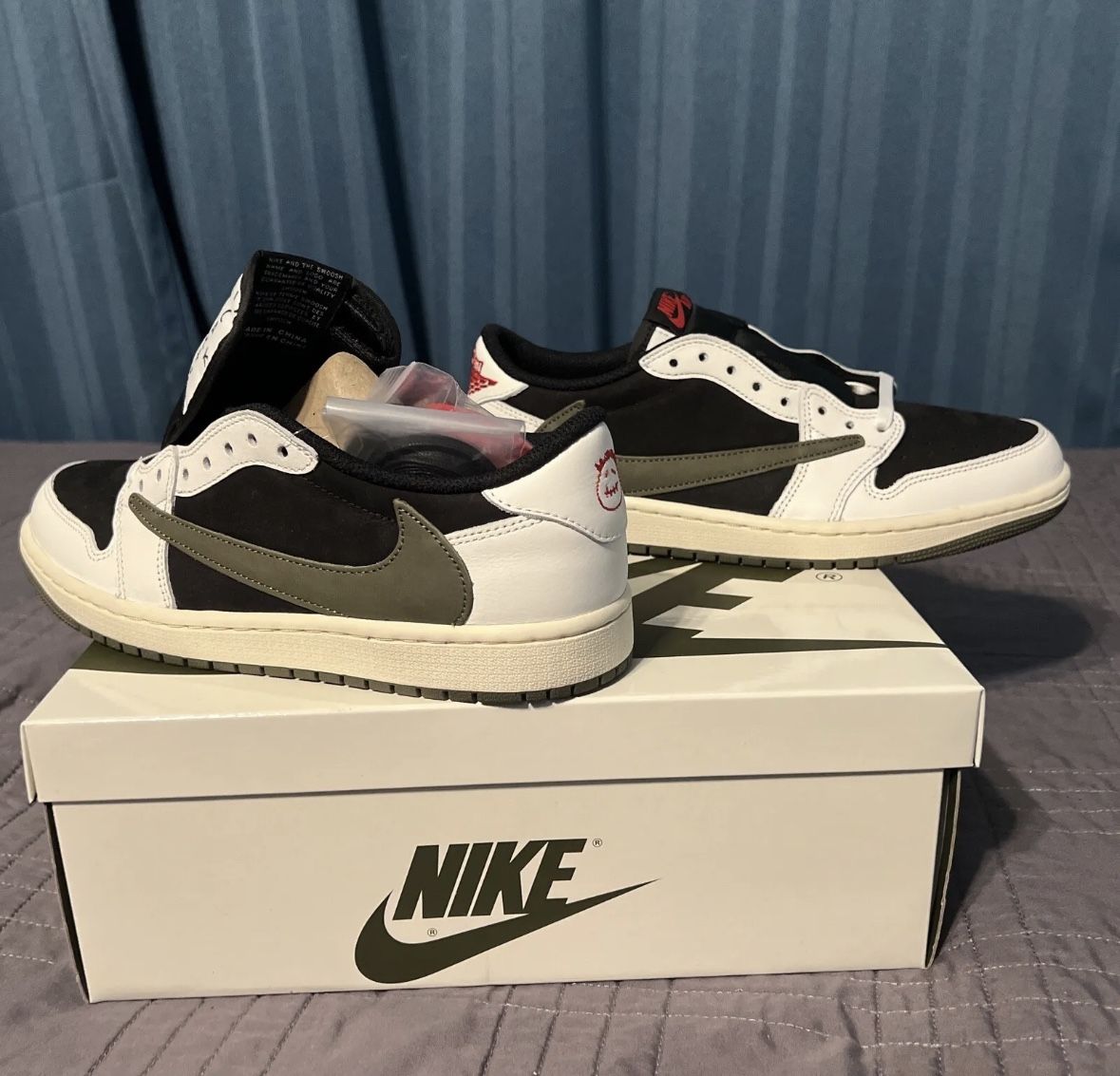 Travis you Scott Jordan 1 Low Olive Size 8.5 Men 10 W