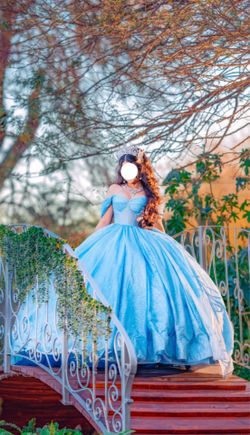 Gorgeous Cinderella Light Blue Quinceanera Dress