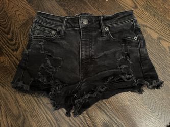 Aeropostale Black Vintage HR Shorty Shorts, Size 0