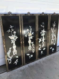 Asian vintage panels