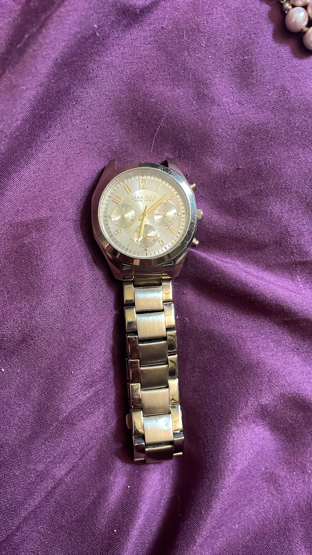 Gold Men’s Watch By Cara Elle New York By The Bulova Corporation