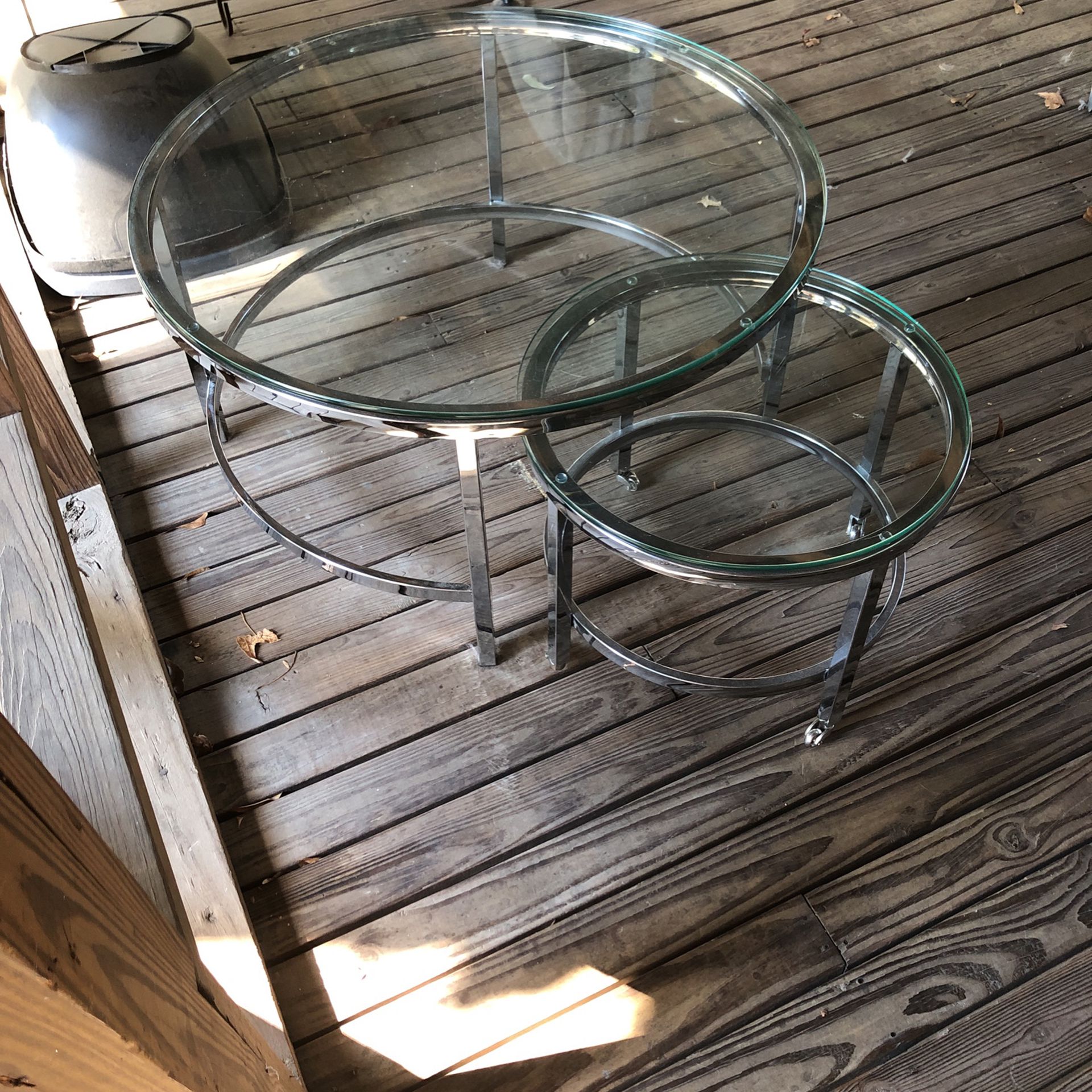 Coffee Table With Additional Smaller  Table 