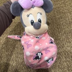 DISNEY BABIES MINNIE MOUSE EXCLUSIVE DOLL AND BLANKET 