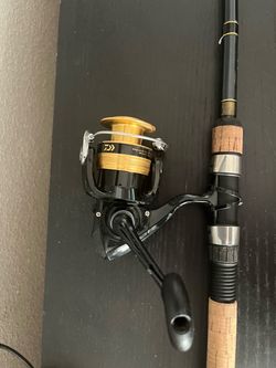 Daiwa Spinning Reel & 2-Piece Fishing Rod – Compact/Breaks Down – $55