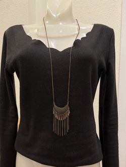 Paparazzi Gold Fringe Necklace and Earring set