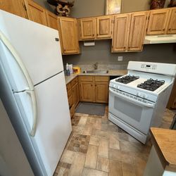 Refrigerator and gas stove set