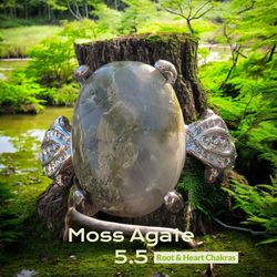 Opulent Green Moss Agate Ring