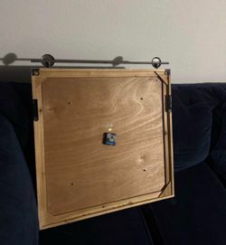 FirsTime & Co. Barn Door Wall Clock - moving -