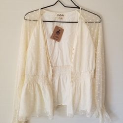 Listicle Button Up Blouse/Cardigan