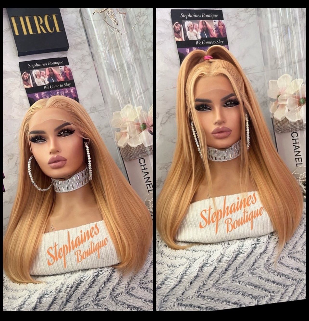Human Hair Blended Lace Front Wig