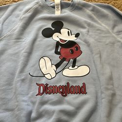 Disneyland Blue Mickey Crewneck Large 15.00