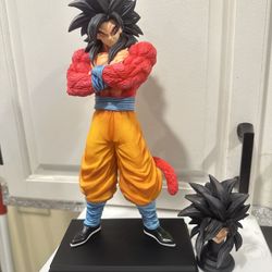 Dragonballz goku figure  goku supersaiyan 4 figure (with 2 head)