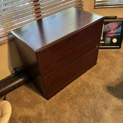 Mahogany Two Drawer File Cabinet