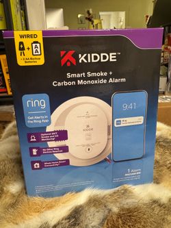 Kidde Smart Smoke Carbon Monoxide Detector Ring App Hardwired AA Backup Alarm