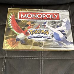 Monopoly Pokemon Gotta Catch'em All Johto Edition Game Incomplete