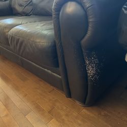 Brown leather sofa Set 