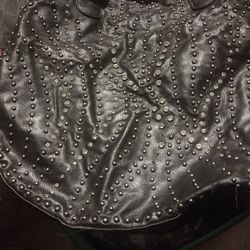 Leather purse bag with detailing..