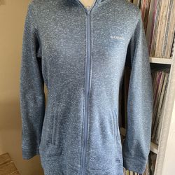 COLUMBIA SPORTSWEAR Full Zip Up Blue Knit Marbled Sweater Women's Size M