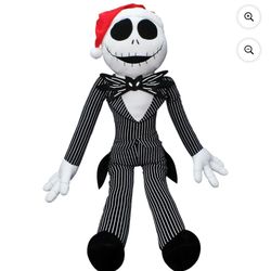 Nightmare Before Christmas Giant Plush Santa Jack Skellington Red, Black, and White 46inches