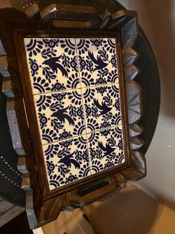 Talavera tray blue/ white