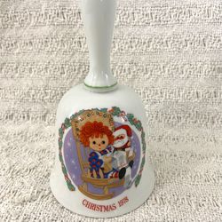 1978 Disney Raggedy Ann Vintage Christmas Bell Bobbs Merrill Retro Christmas