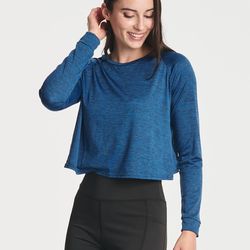 Dry fit long sleeve athletic cropped tee size S