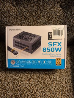 Powerspec SFX 850w fully modular power supply New in box $100